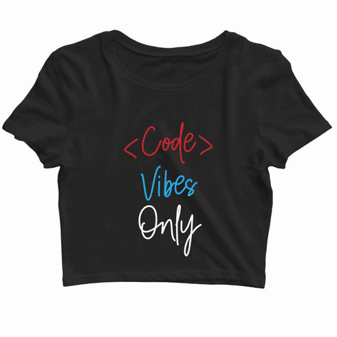 Coding Nerd Engineering CODE IS CLEAN MIND IS DIRTY Custom Printed Graphic Design Crop Top T-Shirt for Women